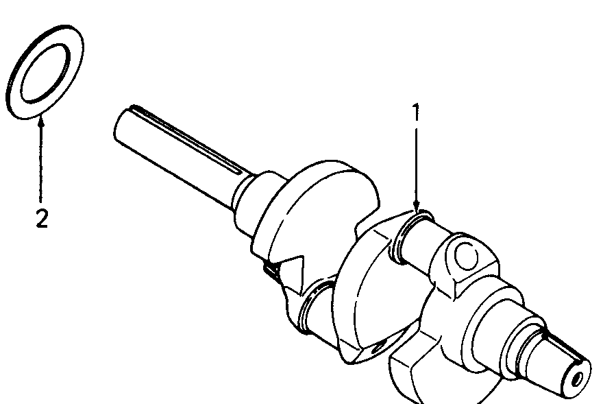 Crankshaft Diagram and Parts List for 1860 800000-821059-140661100-141661100 Cub Cadet Lawn Tractor